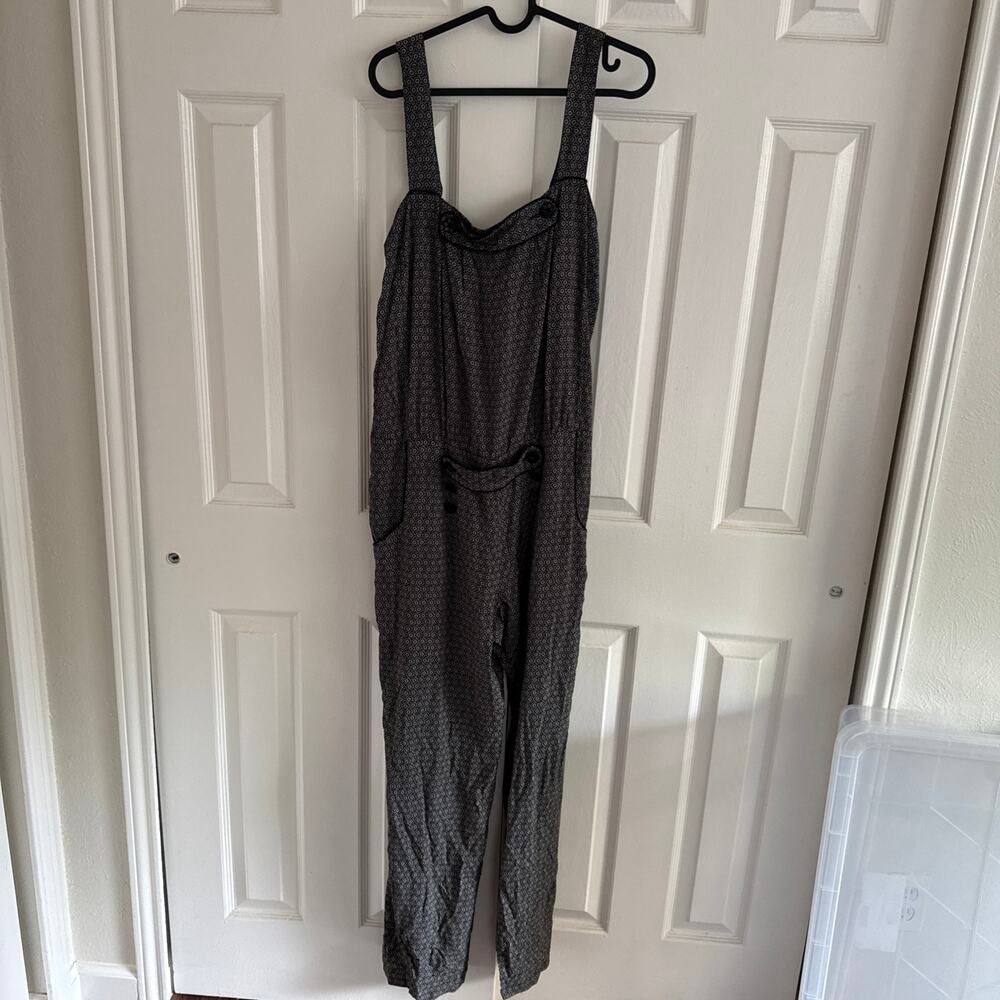 Daughters of the Liberation Anthropologie Jumpsuit Black White Patterned Size 12